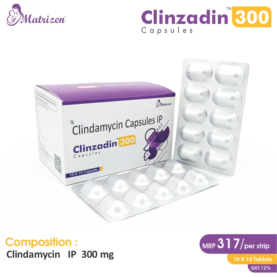 Clindamycin (300mg) Capsule at the best price in PCD Pharma Franchise for Bacterial Infections